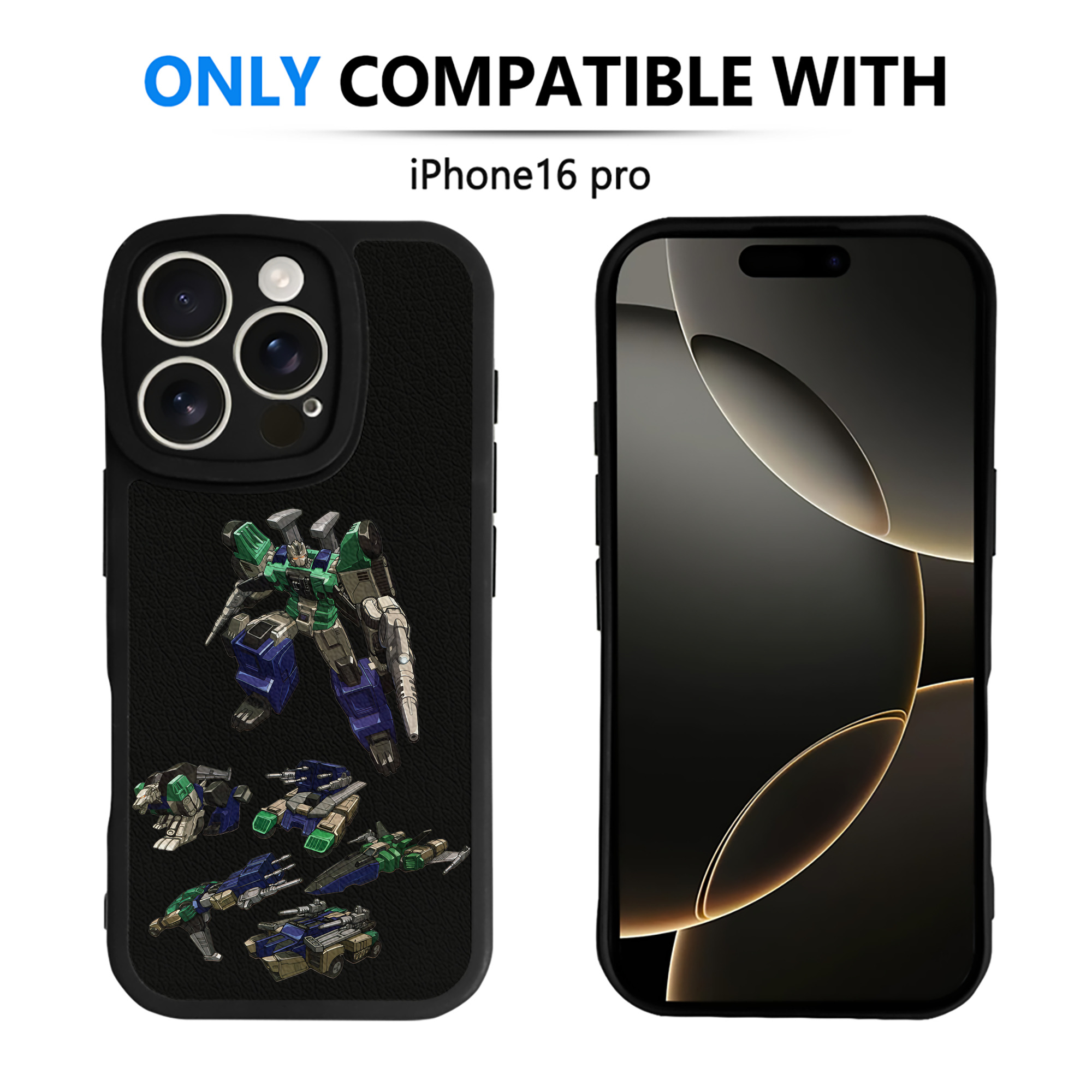 （画像用） Transformers トランスフォーマー 【iPhone 16シリーズ対応】シリコンスマホケース（レザー調） 材質：シリコン